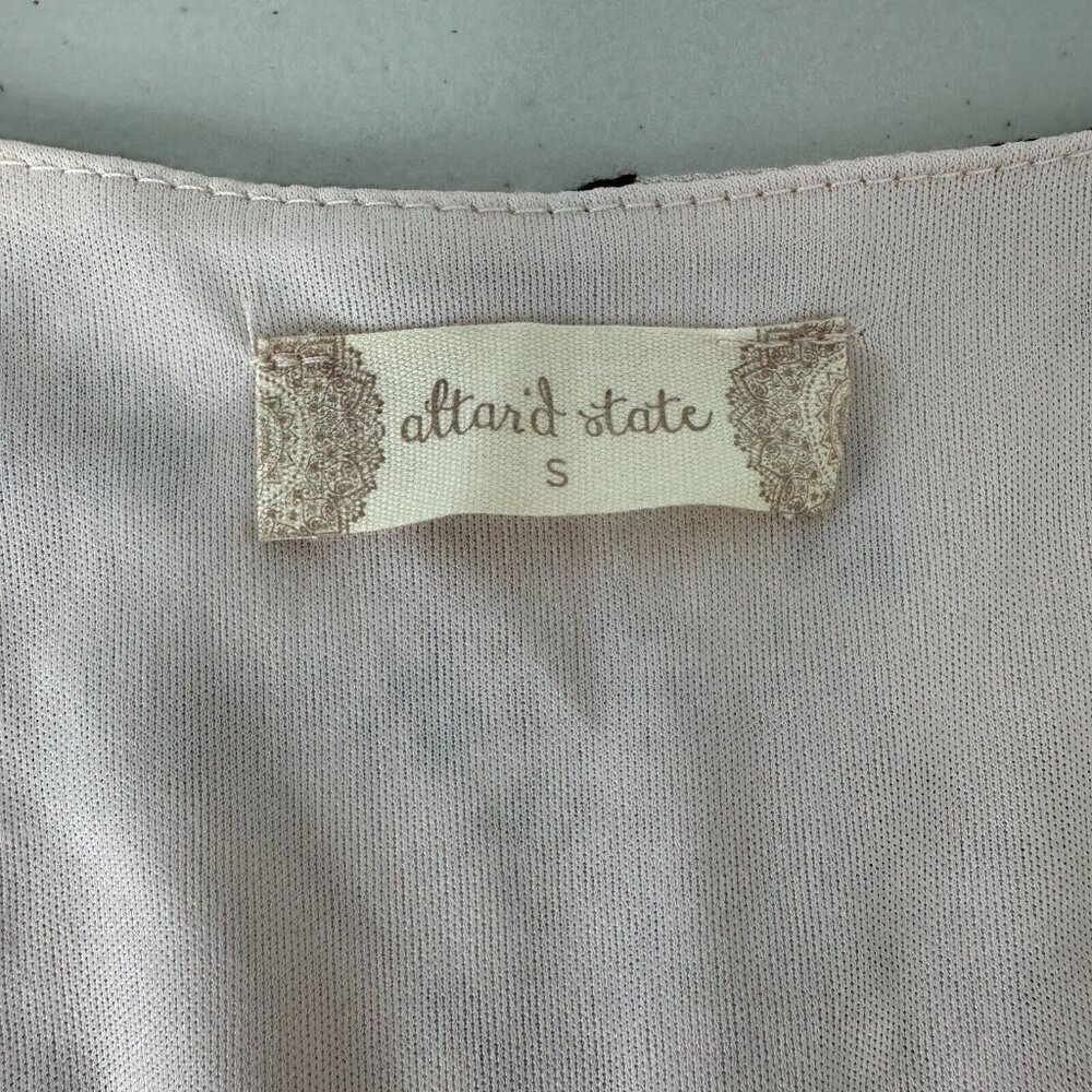 Bohemian Tiered Mini Dress Size S Blush Babydoll‎ Bloomcore - Picture 7 of 12